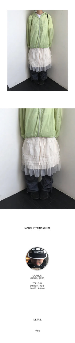 (3 colors) Ash Tiered Skirt