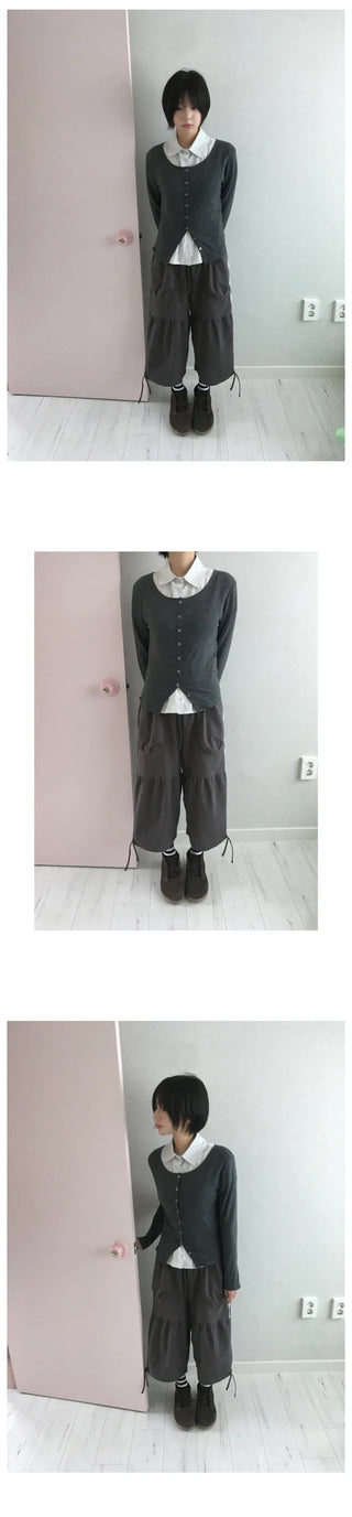 [2 colors] Pleated shirt
