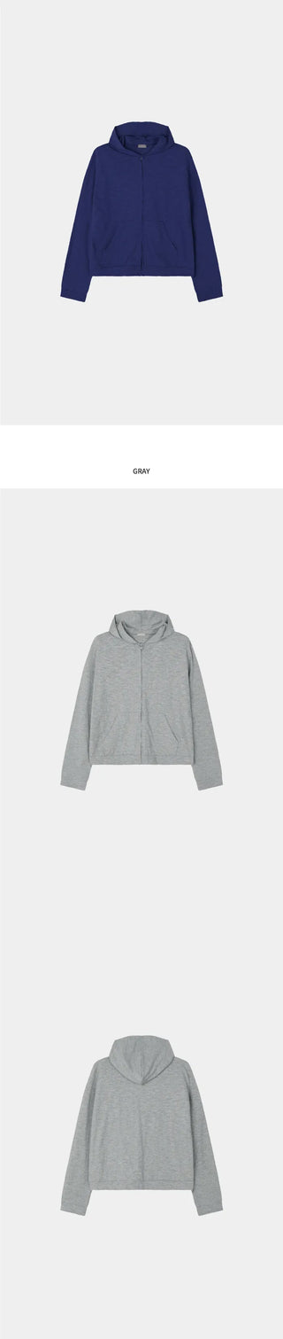 (3 colors) Slub Zip-Up Hoodie