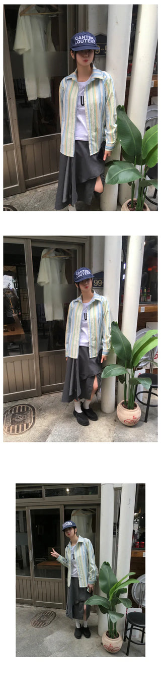 Layered Asymmetrical Long Skirt
