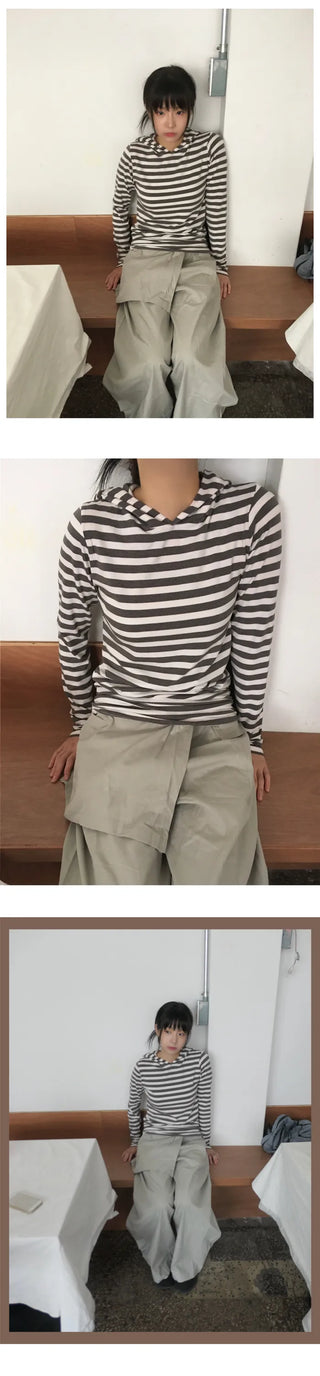 Striped Hooded Parka