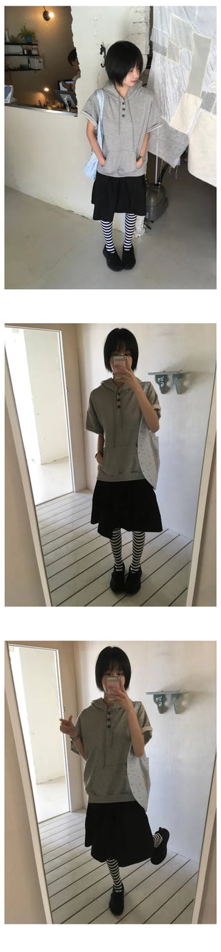 [3 colors] Striped skirt