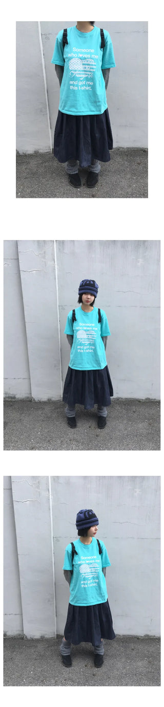 (4 colors) Cropped striped T-shirt