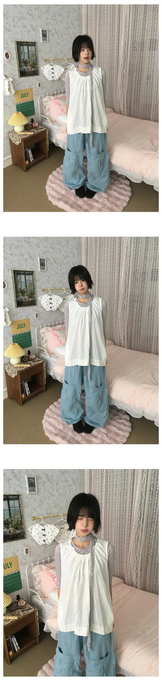 [4 colors] Lace Ribbon Scarf