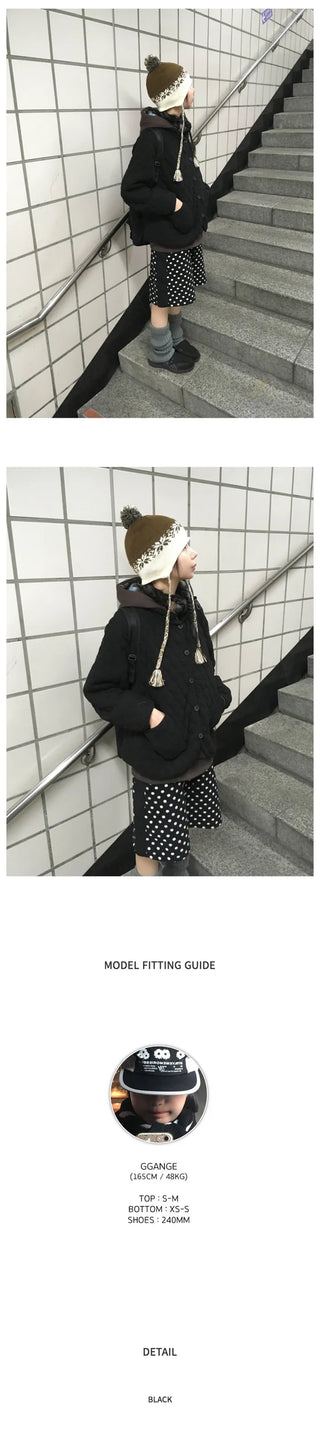 (3 colors) Polka dot fleece skirt