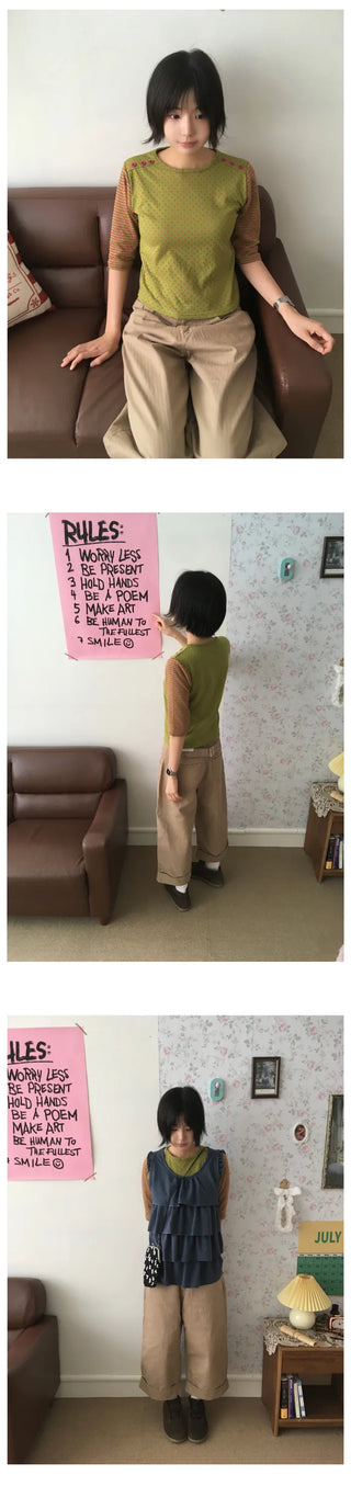 [3 colors] Button Bermuda shorts