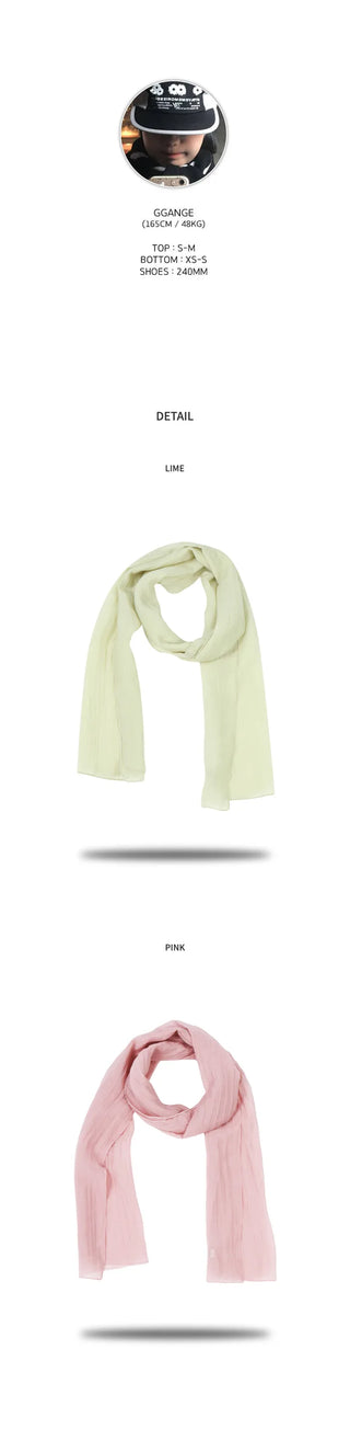 [4 colors] Wrinkle Scarf
