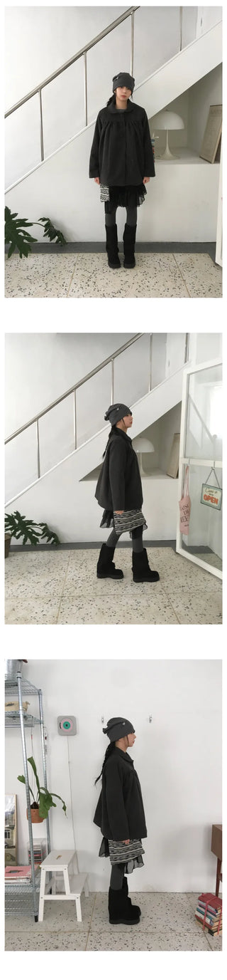 Layered ruffle knit
