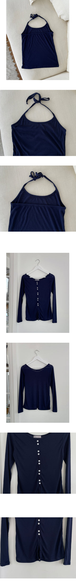 [5 colors] Halter Sleeveless Cardigan