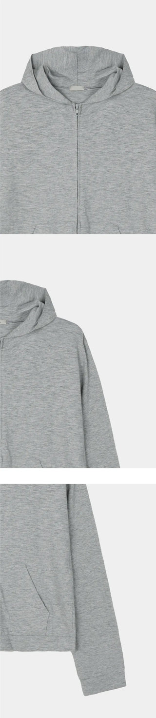 (3 colors) Slub Zip-Up Hoodie