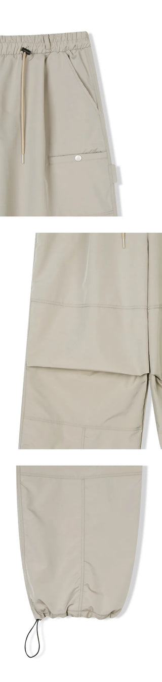 [3 colors] Pocket Nylon Pants