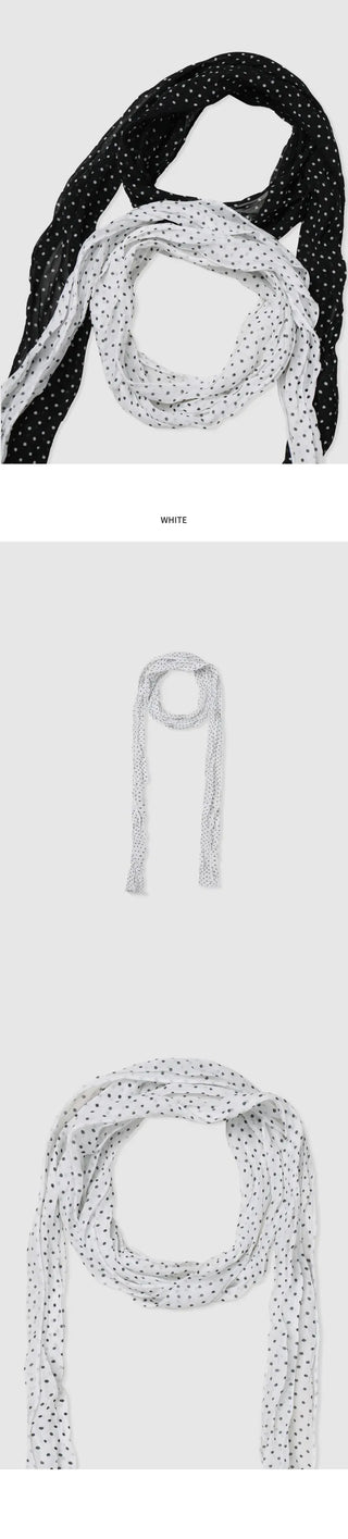[2 colors] Mini polka dot scarf