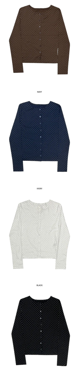 [6 colors] Lovely Dot Cardigan