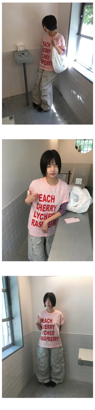 [5 colors] Soft Layered 7/8 Sleeve T-Shirt
