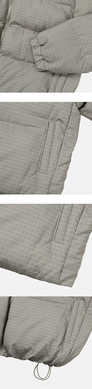 (3 colors) Checkered Down Jacket