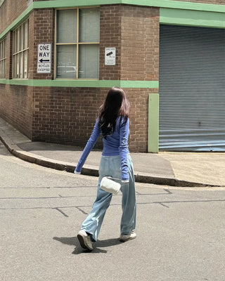 [2 types] Plain & Striped Button Long-Sleeve T-Shirt