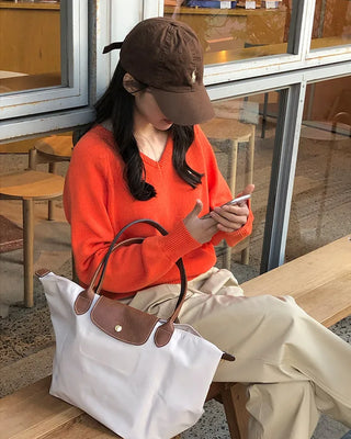 (6 colors) High-quality cotton V-neck knit