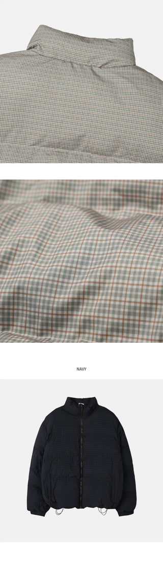 (3 colors) Checkered Down Jacket