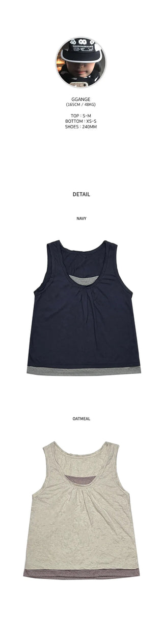 [2 colors] Layered Sleeveless