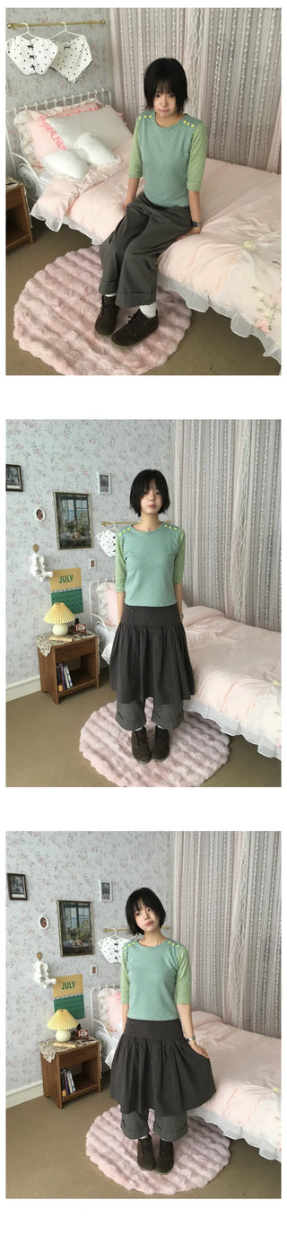 [2 colors] Bermuda shorts