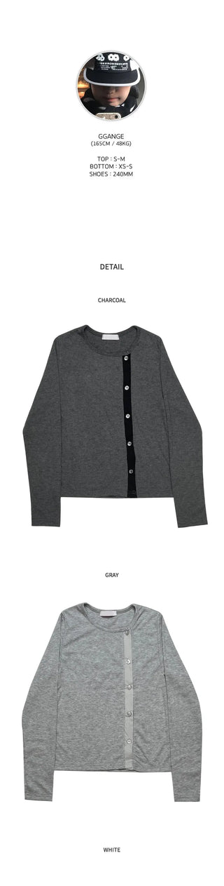 (3 colors) Side Rib Cardigan