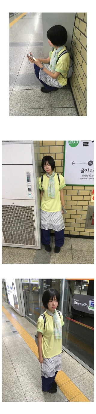 [3 colors] Polka Dot Skirt