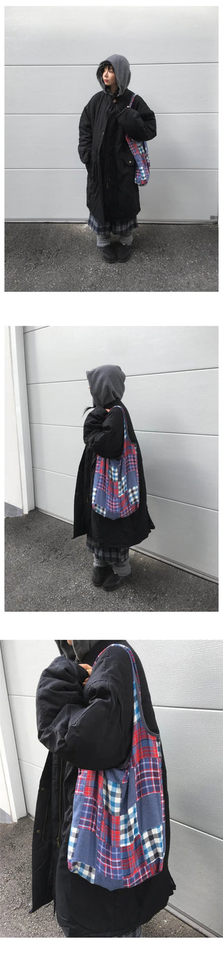 (2 color) Checkered bag