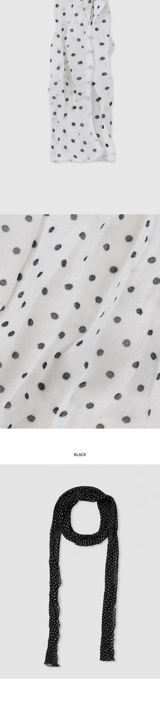 [2 colors] Mini polka dot scarf