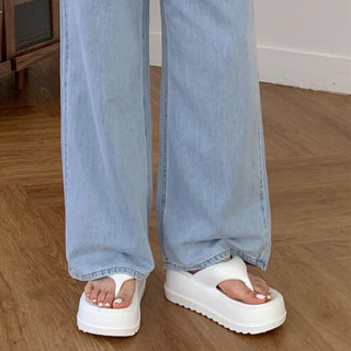 Round platform thong sandal slippers (6.5cm)