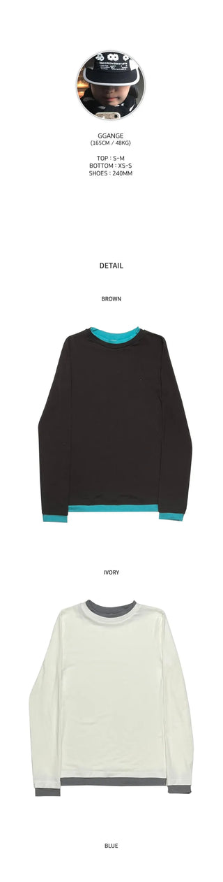 [4 colors] Layered Color T-shirt