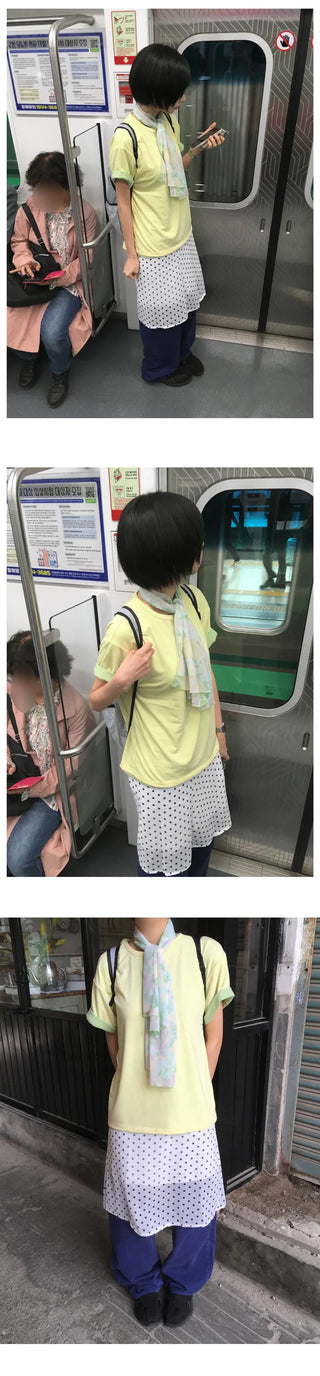[3 colors] Polka Dot Skirt