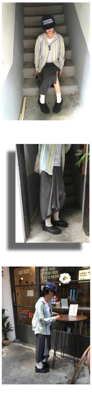 Layered Asymmetrical Long Skirt