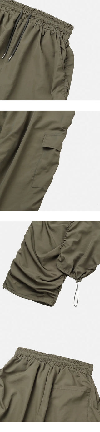 (3 colors) Shirred Cargo Pants