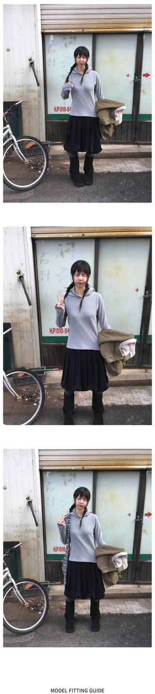 (2 colors) Pleated balloon skirt