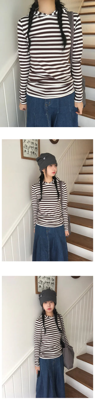 Striped Hooded Parka