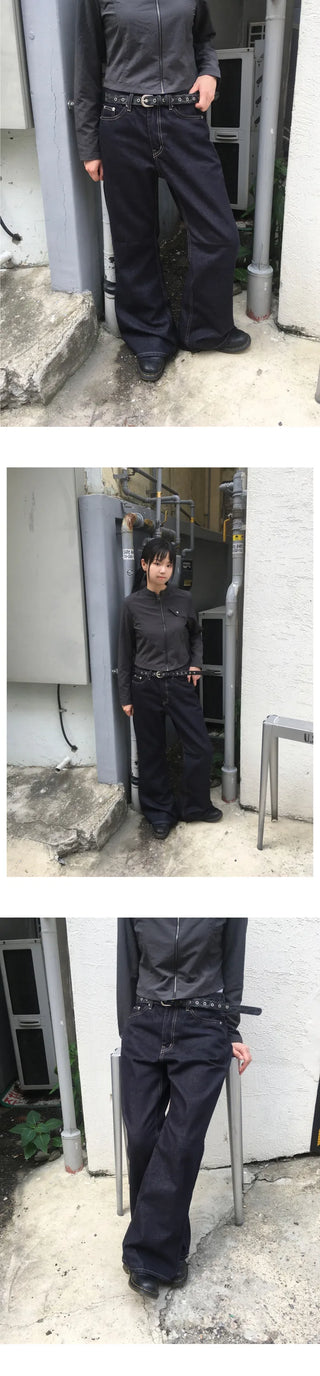 Wide bootcut chino pants