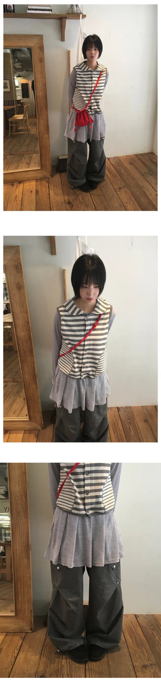 (3 colors) Pleated dress