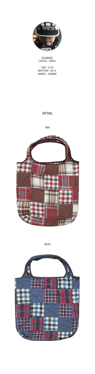 (2 color) Checkered bag