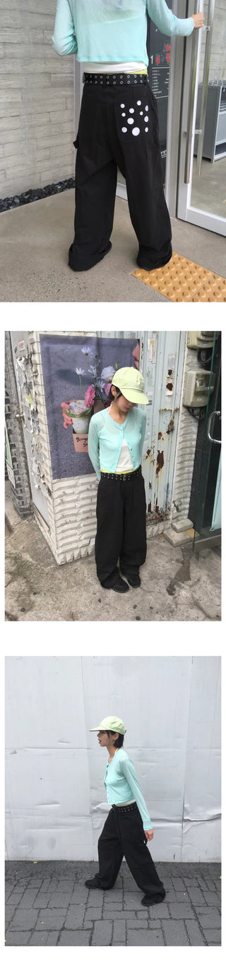 [2 colors] Dot Pocket Pants