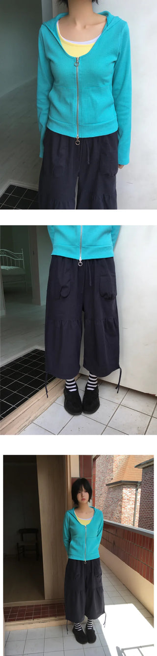 [2 colors] Shirred Pants