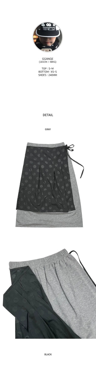 Polka Dot Wrap Skirt