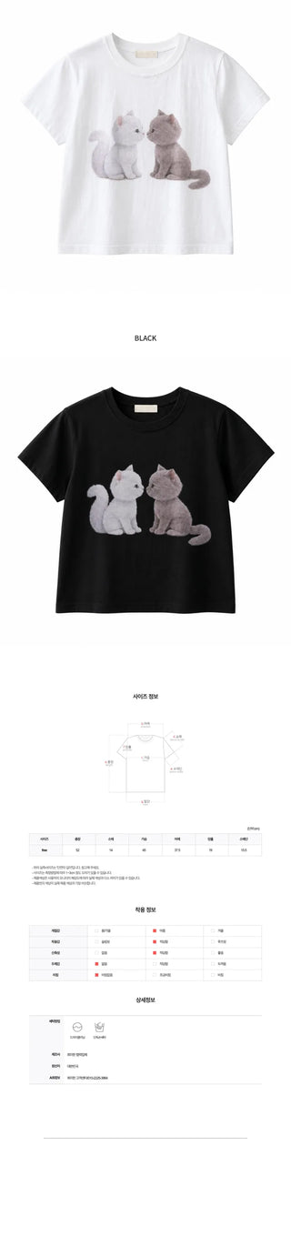 [3 colors] Printed short-sleeved T-shirt