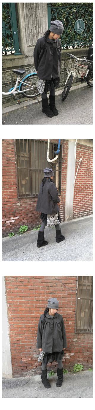 Layered ruffle knit