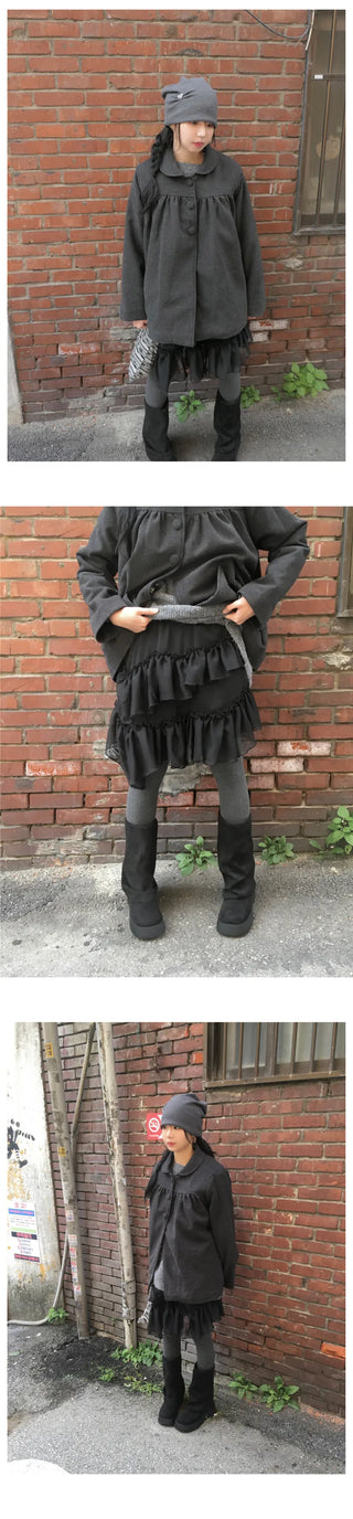 Layered ruffle knit