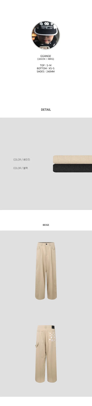 [2 colors] Dot Pocket Pants