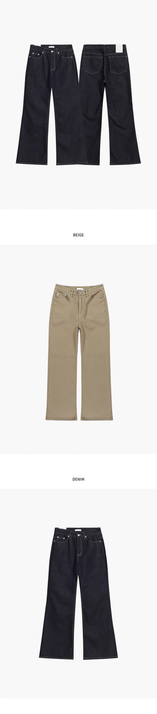 Wide bootcut chino pants
