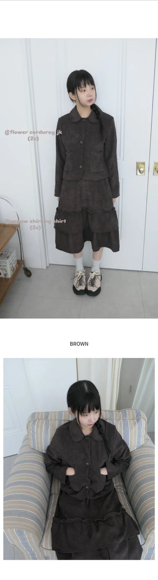 Flower Corduroy Jacket