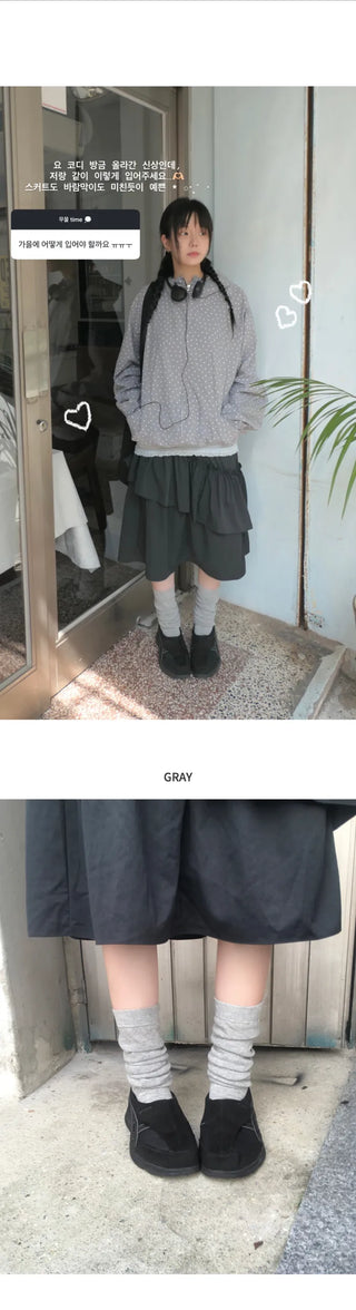 [4 colors] Wrinkle Knee Socks