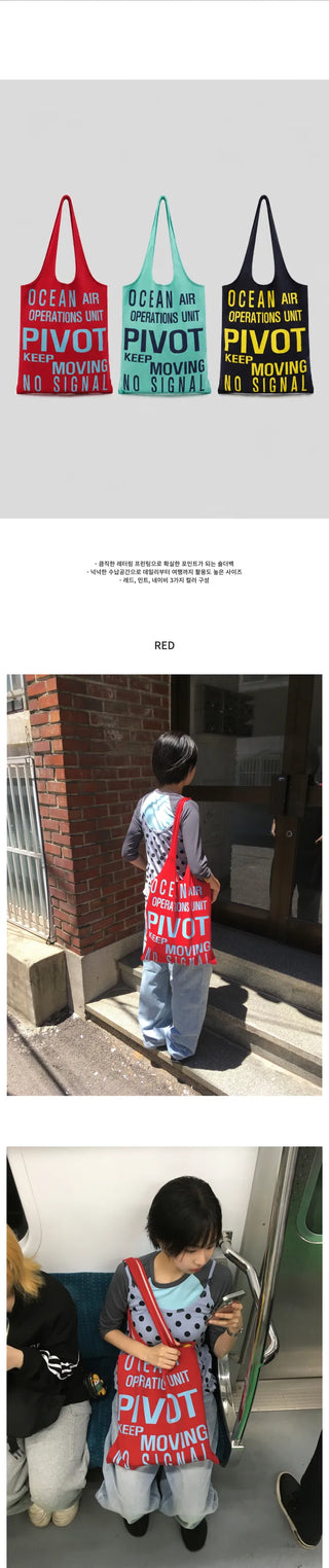 [3 colors] Letter Shoulder Bag
