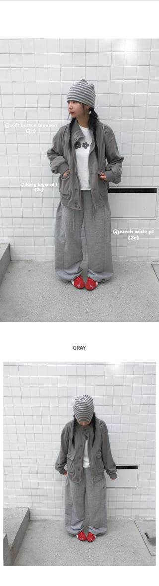 Soft Button Blouson (2c)